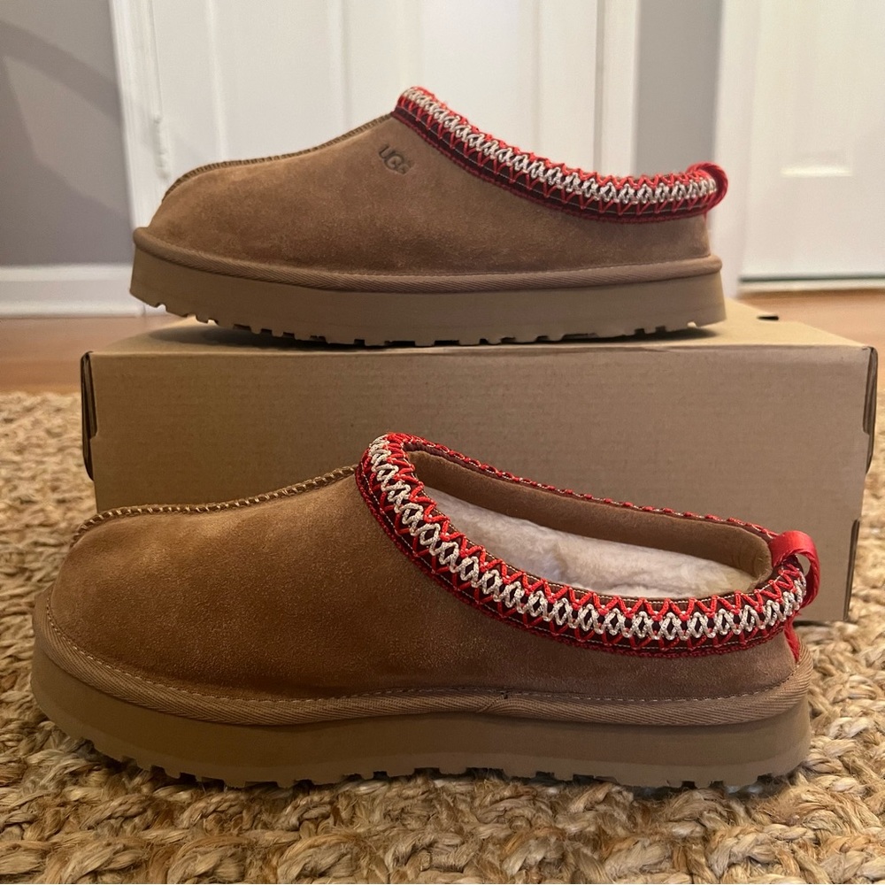 NWT UGG Tazz Slippers Chestnut Size Big Kids Y5/Women’s 7 - Picture 5 of 16